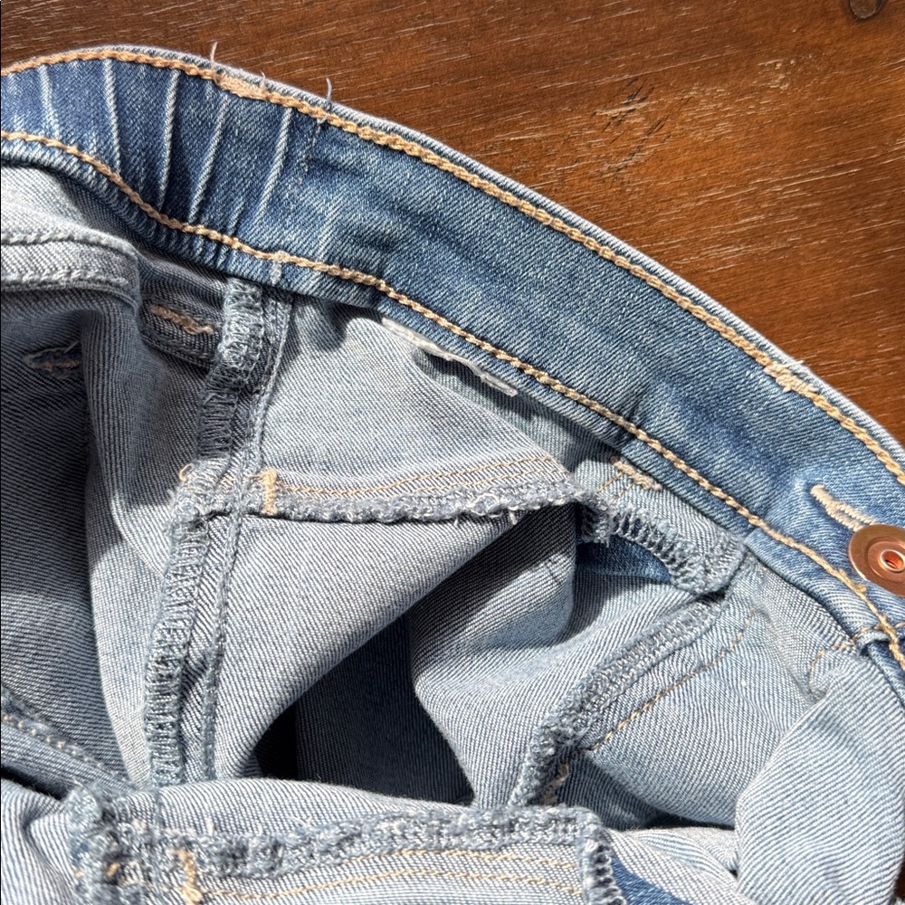Size 13-14 abercrombie kids pull-on jean legging with vertical stripe details - Picture 3 of 5